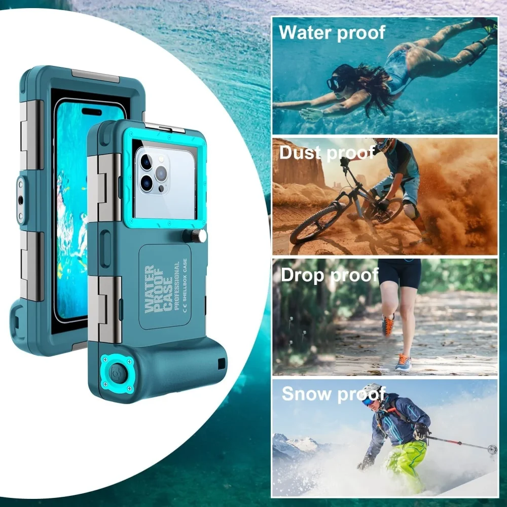 Underwater Snorkeling Diving Phone Case for iPhone 16/15/14/13/12/11Pro Max/XR/X
