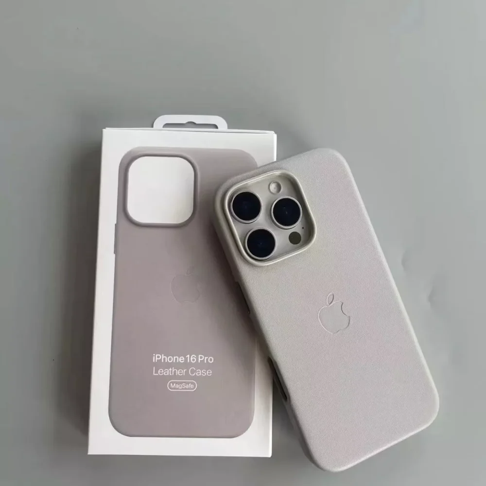 For iPhone 16 Pro Max 16 Plus 16 16 Pro Original Leather Phone Case With MagSafe - Image 3