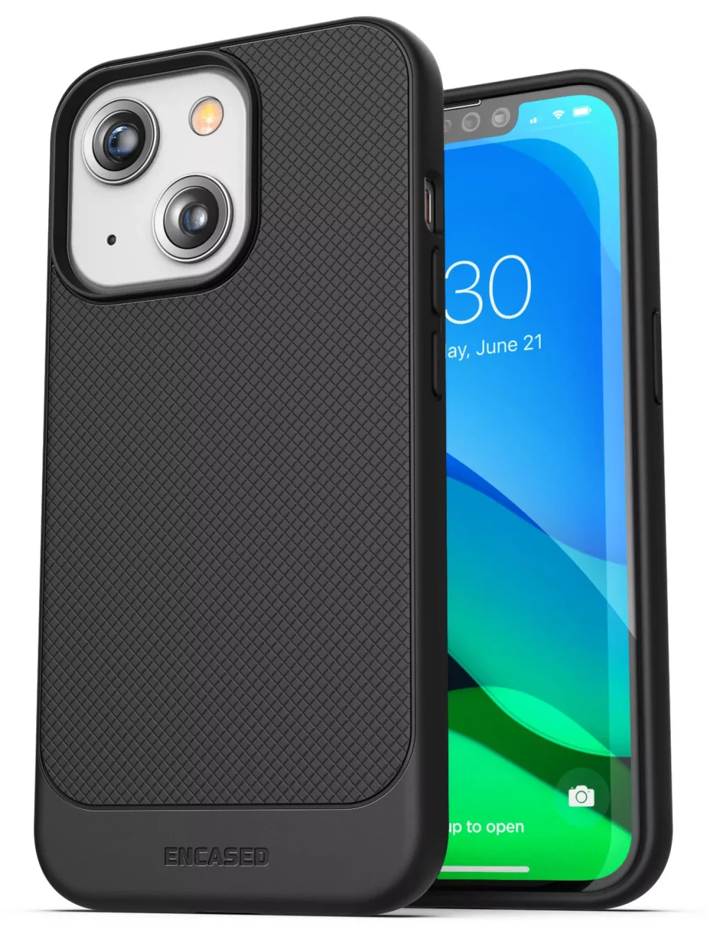 iPhone 13 Mini Belt Clip Case, Slim Grip Phone Cover with Holster - Black - Image 3